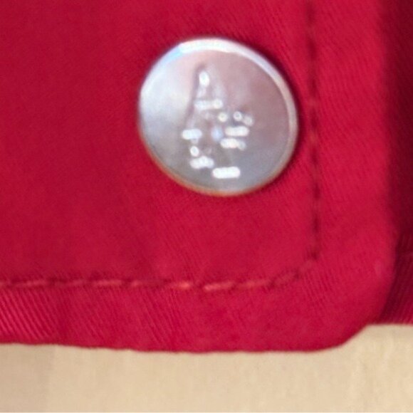 Abercrombie & Fitch Women’s Size Small Red Water Resistant Jacket Coat Hood - Picture 12 of 16